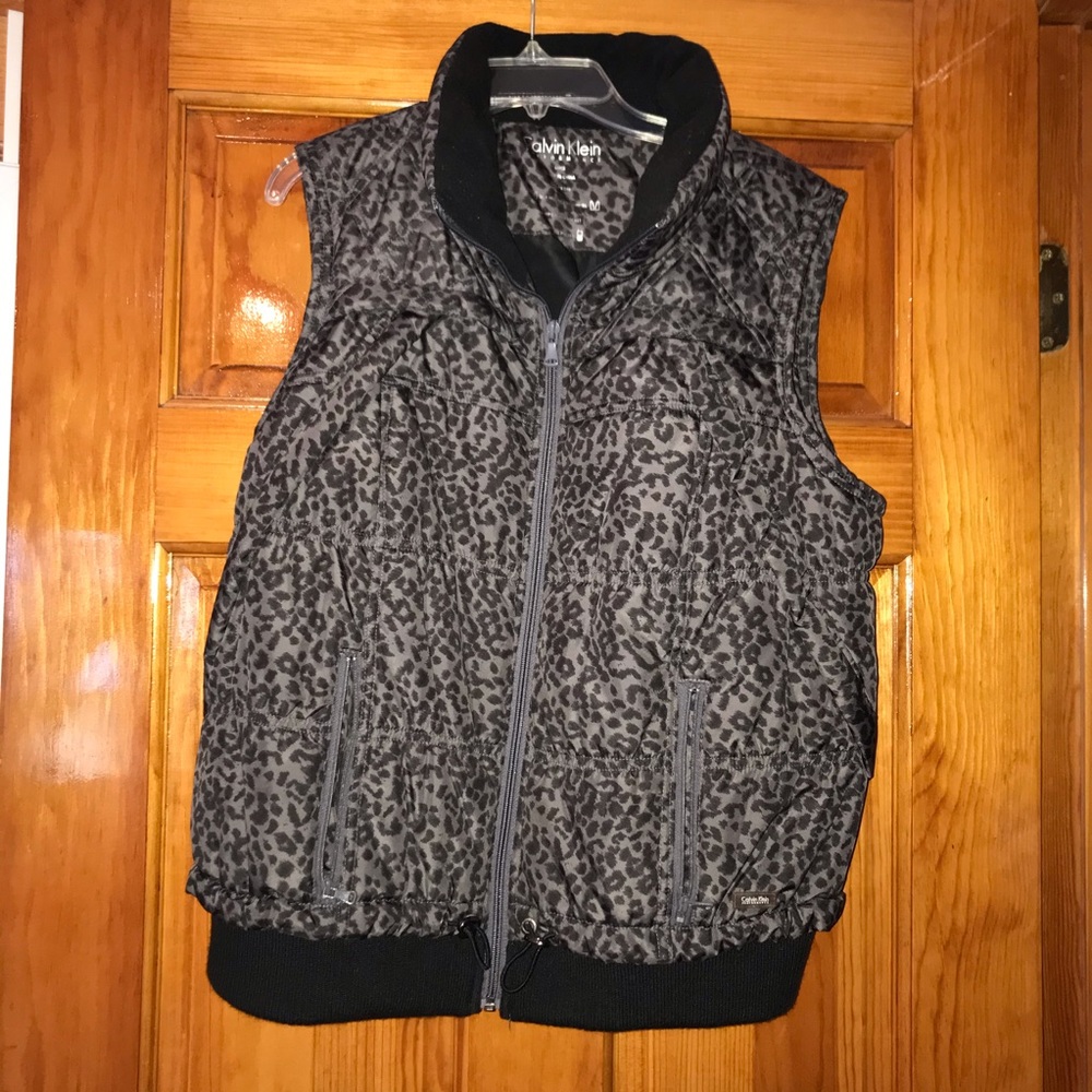 calvin klein cheetah vest